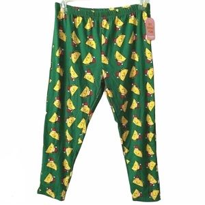Ugly Christmas Holiday Taco Santa Pants Size 1X By Weekending New